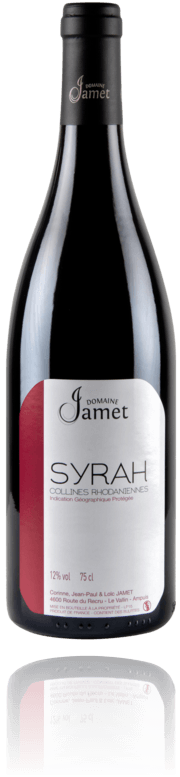 Domaine Jamet IGP SyrahCollines Rhodaniennes Bouteille